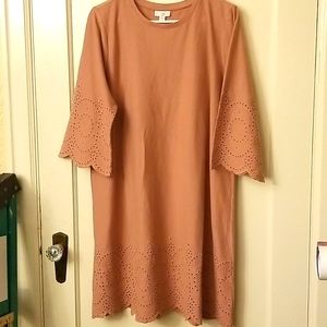 NWT J. JILL. Eyelet tee dress. Size Large petite.